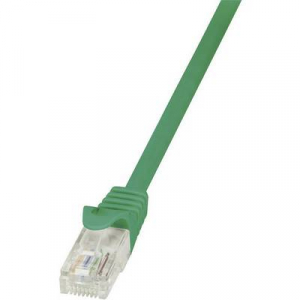 RJ45 H&aacute;l&oacute;zati csatlakoz&oacute;k&aacute;bel, CAT 5e U/UTP [1x RJ45 dug&oacute; - 1x RJ45 dug&oacute;] 3 m, z&ouml;ld LogiLink