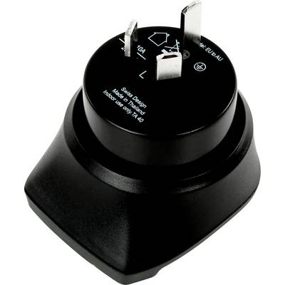 Ausztrál - magyar konnektor átalakító adapter, fekete, Ansmann 1250-0003 EU to AU