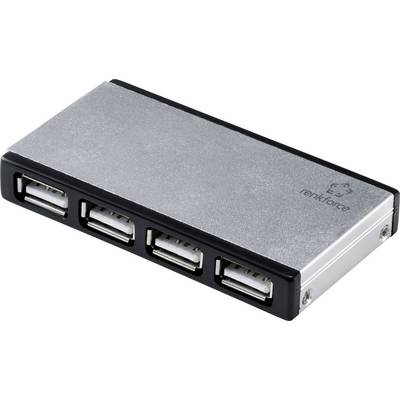 Renkforce 4 port USB 2.0 hub Ezüst