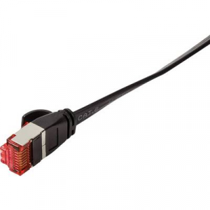 RJ45 Hálózat Csatlakozókábel CAT 6 U/FTP 1.00 m Fekete Aranyozatt érintkező LogiLink