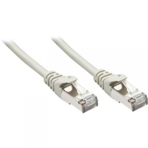 RJ45 Hálózat Csatlakozókábel CAT 5e F/UTP 7.50 m Szürke Védővel LINDY