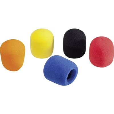 Mikrofon szélvédő szivacs készlet, színes, 5 db, 40-50 mm
