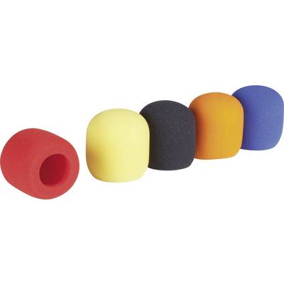Mikrofon szélvédő szivacs készlet, színes, 5 db, 40-50 mm