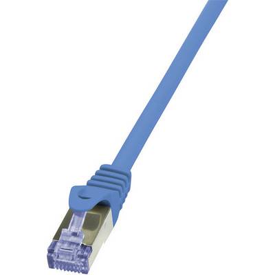 RJ45 Hálózati csatlakozókábel, CAT 6A S/FTP [1x RJ45 dugó - 1x RJ45 dugó] 7,5 m, kék LogiLink