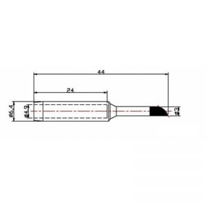 TOOLCRAFT N9-3 Forrasztóhegy Ferdén levágott, 45° Hegy méret 3 mm Csúcs hossza 44 mm Tartalom, tartalmi egységek rendelésenként 1 db