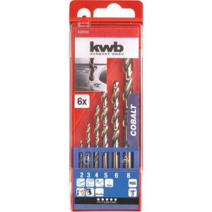 kwb 428040 Fém spirálfúró készlet 6 részes 2 mm, 3 mm, 4 mm, 5 mm, 6 mm, 8 mm 1 db
