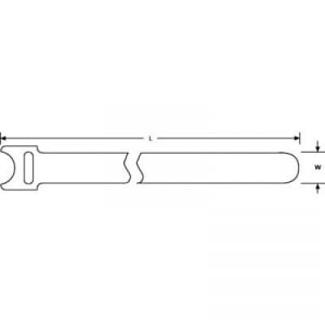 Tépőzáras kábelkötöző, 200 mm x 12,5 mm, zöld, Hellermann Tyton M, 10 db