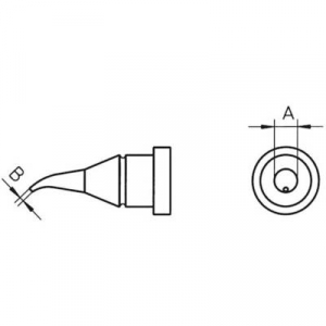 Weller LT pákahegy, forrasztóhegy LT-1X kerek formájú, hajlított, tompa hegy 0.4 mm