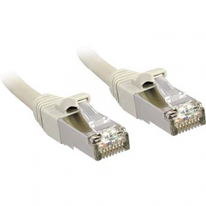 RJ45 Hálózat Csatlakozókábel CAT 6 S/FTP 50.00 m Szürke Védővel LINDY