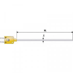 Hőmérséklet érzékelő NiCr Ni, K típusú hőelem, beszúró érzékelő -200-tól +1100 °C-ig B+B Thermo-Technik 121391