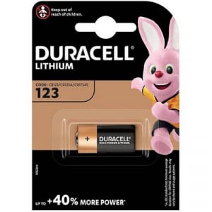 CR123A fotóelem, lítium, 3V 1400 mAh, Duracell EL123AP, K123LA, RL123A, EL123A, DL123A, 5018LC, LR123, VL123