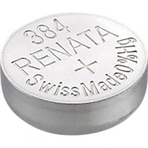 384 gombelem, ezüstoxid, 1,55V, 45 mAh, Renata SR41SW, SR41, SR736, V384, D384, 247, 280-18, SB-A1, SB-D1, RW37
