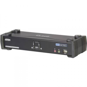 2 portos KVM switch, (billentyűzet, video, egér) elosztó, DVI elosztó és USB 2.0 Hub Aten CS1782A-AT-G