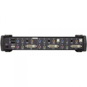2 portos KVM switch, (billentyűzet, video, egér) elosztó, DVI elosztó és USB 2.0 Hub Aten CS1782A-AT-G