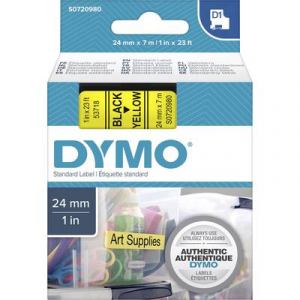 DYMO feliratozószalag D1, 24mm, sárga/fekete, S0720980