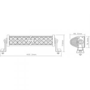 Munkafényszóró LED munka fényszóró 72 W 12 V, 24 V (Sz x Ma x Mé) 405 x 115 x 85 mm 4600 lm