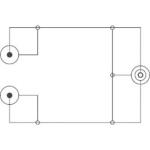 SpeaKa Professional Jack Audio Y adapter [2x Jack-dugó, 6,35 mm-es - 1x Jack alj, 6,35 mm-es] Fekete