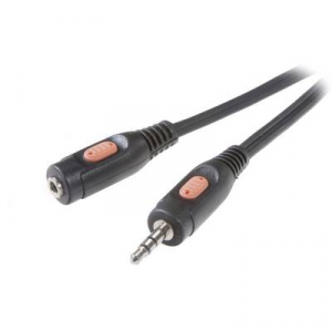 SpeaKa Professional Jack Audio Hosszabbítókábel [1x Jack dugó, 3,5 mm-es - 1x Jack alj, 3,5 mm-es] 10.00 m Fekete