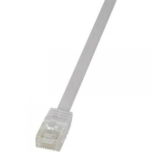 RJ45 Hálózati csatlakozókábel, CAT 6 U/UTP [1x RJ45 dugó - 1x RJ45 dugó] 10 m, fehér LogiLink CF2091U