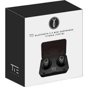 Tie Studio T31B Titania True Wireless In Ear fejhallgató In Ear Headset, Zajszűrés, Érintéses vezérlés Fekete