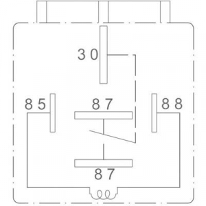 Autós relé, 12 VDC, 60 A/30 VDC, 840 W, MINI ISO, Zettler Electronics AZ979-1C-12D