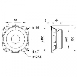 Visaton FR 10 4 coll 10.16 cm Szélessávú hangszóró 20 W 4 ?