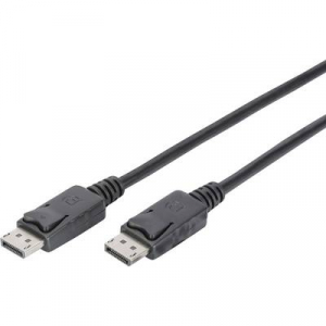 Digitus Kijelző csatlakozó Csatlakozókábel [1x DisplayPort dugó - 1x DisplayPort dugó] 2.00 m Fekete