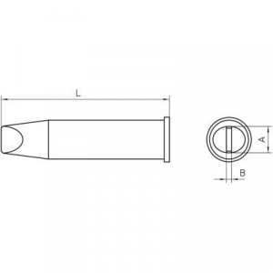 Weller XHT-E WP 200 pákához kétoldalt csapott, véső formájú pákahegy, forrasztóhegy 7.6 mm