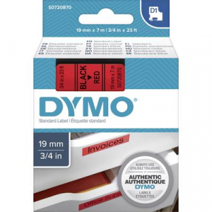 DYMO feliratozószalag D1, 19mm, piros/fekete, S0720870