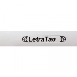 DYMO feliratozószalag LetraTag, 12mm, fehér/fekete, felvasalható, S0718840