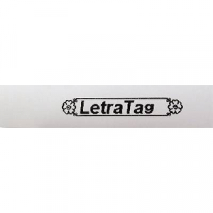 DYMO feliratozószalag LetraTag, 12mm, fehér/fekete, papír, S0721520