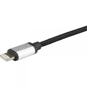 Renkforce USB 2.0 Csatlakozókábel [1x USB 2.0 dugó, A típus - 1x Apple Dock dugó Lightning] 0.50 m Sötétszürke Gesleeved