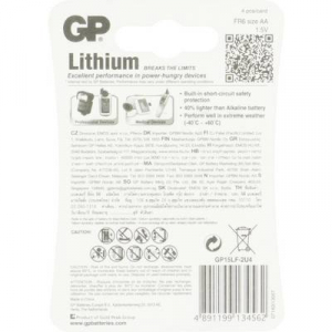 Ceruzaelem Lítium GP Batteries Excellent FR6 1.5 V 4 db