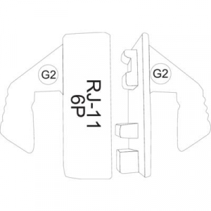 TOOLCRAFT Krimpelő betét, Rj11/Rj12/6P6C csatlakozóhoz