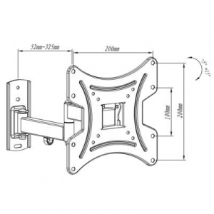 My Wall HL15-2L TV fali tartó 23 (58 cm) - 42 (107 cm), dönthető, forgatható, billenthető