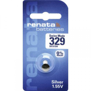 329 gombelem, ezüstoxid, 1,55V, 37 mAh, Renata SR731SW, SR731, V329, D329, RW300, R329/24, GP29, 329A, 329X
