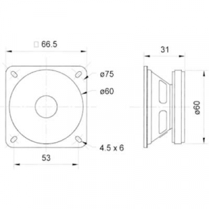 Visaton FR 7 2.5 coll 6.4 cm Szélessávú hangszóró 5 W 4 ?