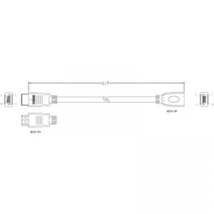 SpeaKa Professional HDMI Hosszabbítókábel [1x HDMI dugó - 1x HDMI alj] 5.00 m Fekete