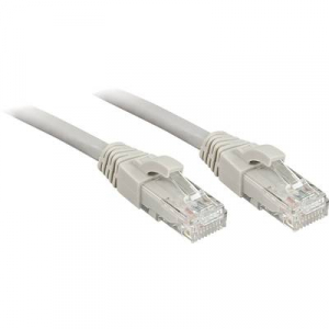 RJ45 Hálózat Csatlakozókábel CAT 6 U/UTP 7.50 m Szürke Védővel LINDY