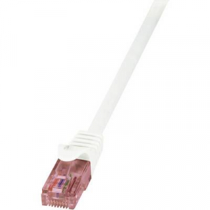 RJ45 Hálózati csatlakozókábel, CAT 6 U/UTP [1x RJ45 dugó - 1x RJ45 dugó] 2 m, fehér LogiLink CQ2051U