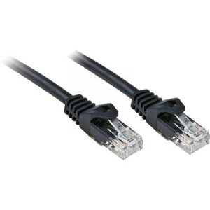 RJ45 Hálózat Csatlakozókábel CAT 6 U/UTP 0.50 m Fekete Védővel LINDY