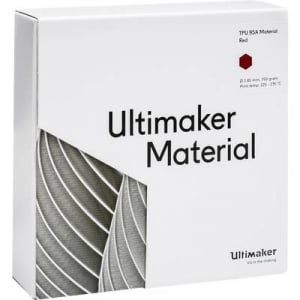 Ultimaker TPU - M0369 Red 750 - 215194 3D nyomtatószál közepesen rugalmas 2.85 mm Piros 750 g