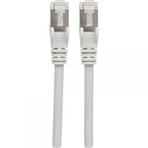 RJ45 Hálózat Csatlakozókábel CAT 6A S/FTP 0.50 m Szürke Fólia árnyékolás, Fonat árnyékolás, Árnyékolt, HDMI-re alkalmas, Halogénmentes Intellinet