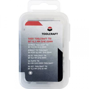 50 db T 10 Torx bit TOOLCRAFT S2 acél