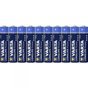 Mikroelem AAA, alkáli mangán 1220 mAh 1,5V 10 db, Varta Longlife Power