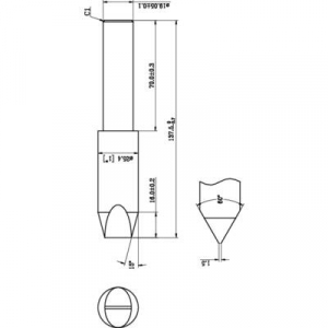 TOOLCRAFT Forrasztóhegy Véső forma Hegy méret 25.5 mm Tartalom, tartalmi egységek rendelésenként 1 db