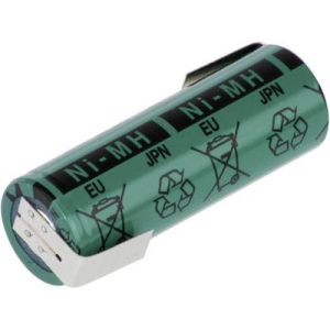 Forrasztható A akku NiMH 1,2V 2700 mAh, forrfüles, FDK HR-AU-LF