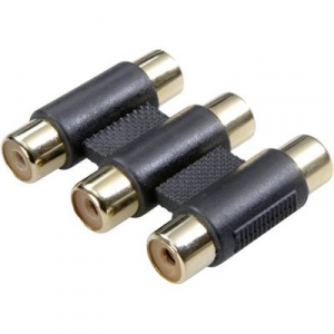 SpeaKa Professional RCA Audio Átalakító [3x RCA alj - 3x RCA alj] Fekete