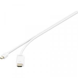 Renkforce Mini DisplayPort / HDMI Csatlakozókábel [1x Mini DisplayPort dugó - 1x HDMI dugó] 0.50 m Fehér