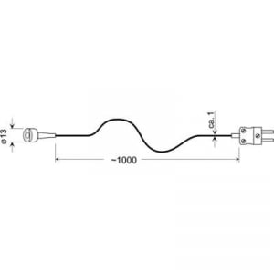 Greisinger GMF 250 Typ K mágneses felületi hőmérséklet érzékelő mini hőelem csatlakozóval, -65 - +250 °C